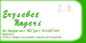 erzsebet mageri business card